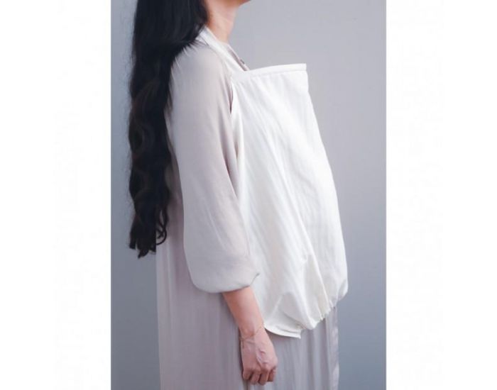 NL & SENS Tablier d'Allaitement en Coton Bio - cru (3)