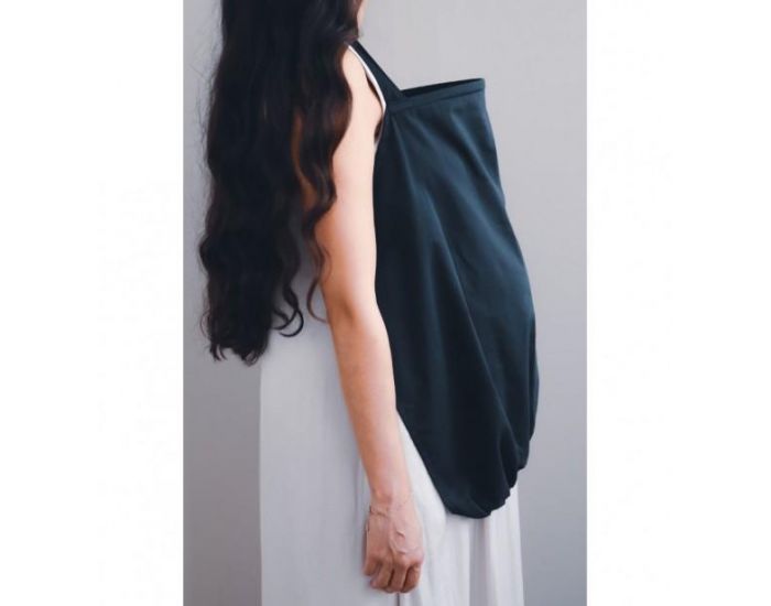 NL & SENS Tablier d'Allaitement en Coton Bio - Noir (2)