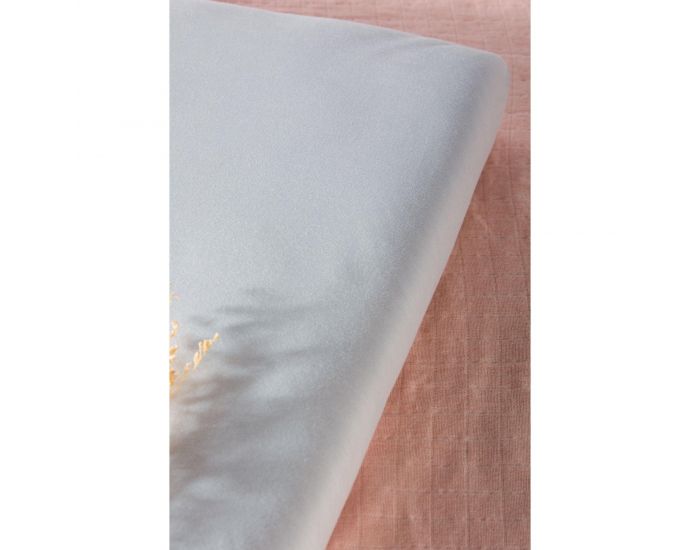 KADOLIS Al�se Drap Housse Berceau Imperm�able Jersey Tencel - Gris perle (7)