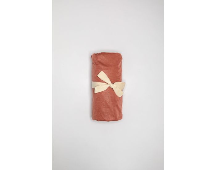 KADOLIS Al�se Drap Housse B�b� Imperm�able Jersey Tencel - Terracotta (5)