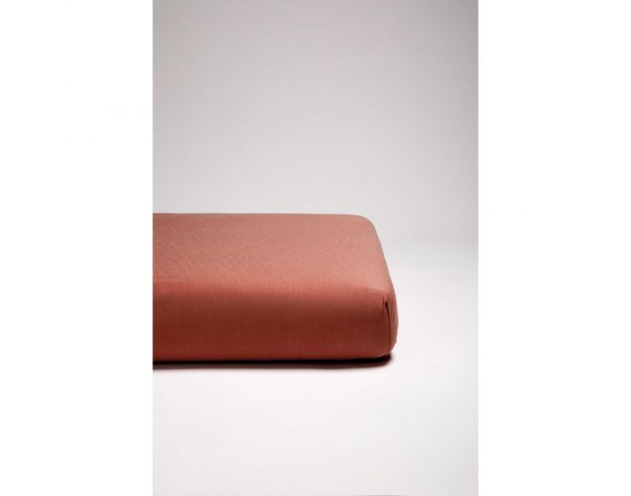 KADOLIS Al�se Drap Housse B�b� Imperm�able Jersey Tencel - Terracotta (7)