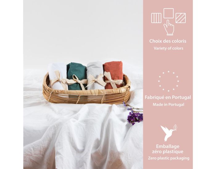 KADOLIS Al�se Drap Housse B�b� Imperm�able Jersey Tencel - Gris Perle (4)