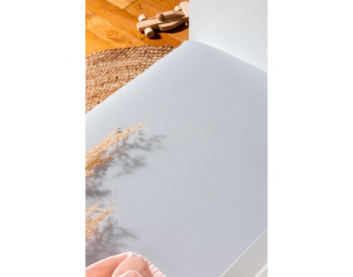 KADOLIS Al�se Drap Housse B�b� Imperm�able Jersey Tencel - Gris Perle (8)