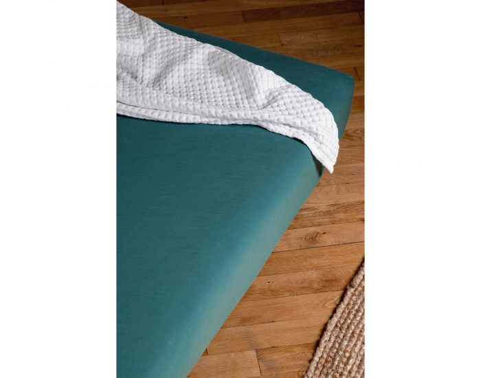 KADOLIS Al�se Drap Housse Enfant Imperm�able Jersey Tencel - Eucalyptus (8)