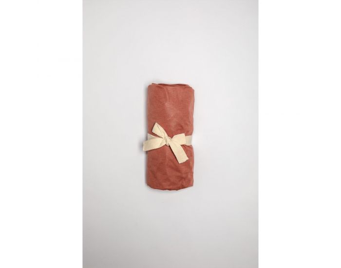KADOLIS Al�se Drap Housse Enfant Imperm�able Jersey Tencel - Terracotta (12)