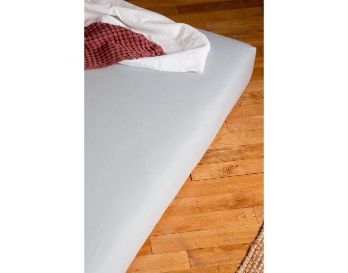 KADOLIS Al�se Drap Housse Enfant Imperm�able Jersey Tencel - Gris Perle (8)