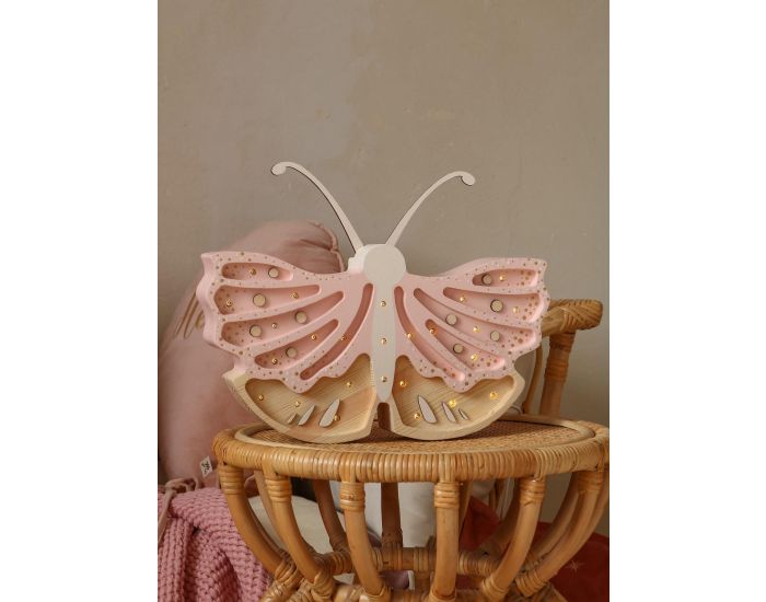 LITTLE LIGHTS Lampe Veilleuse Papillon -  Fraise Cr�me (3)