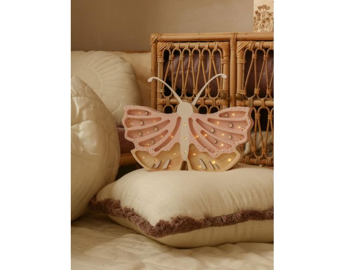 LITTLE LIGHTS Lampe Veilleuse Papillon -  Fraise Cr�me (1)