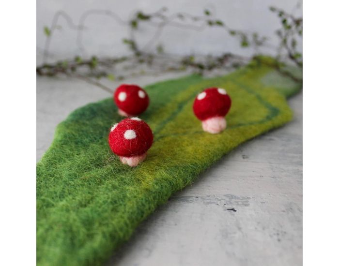 PAPOOSE TOYS Tapis de Jeu Laine Feutr�e � Mousse et Champignons - D�s 3 ans (2)