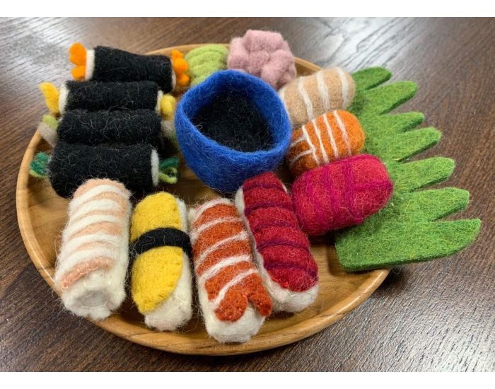 PAPOOSE TOYS Set Repas en Laine Feutr�e - Sushi - D�s 3 ans (3)