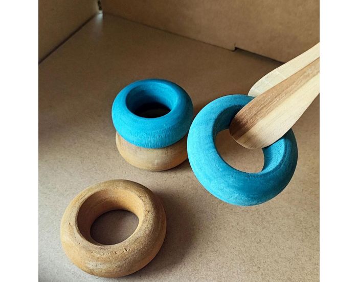 PAPOOSE TOYS Paire de Pinces en Bois - Set de 4 - D�s 3 ans (1)