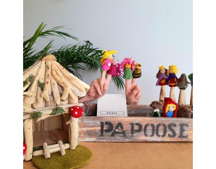 PAPOOSE TOYS Marionnettes � Doigts en Laine Feutr�e - Jardin - D�s 3 ans (5)