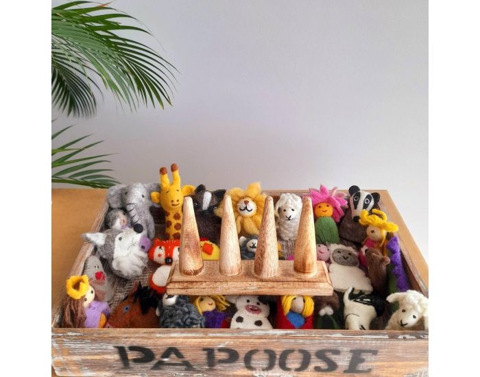 PAPOOSE TOYS Marionnettes � Doigts en Laine Feutr�e - Le Petit Chaperon Rouge - D�s 3 ans (3)