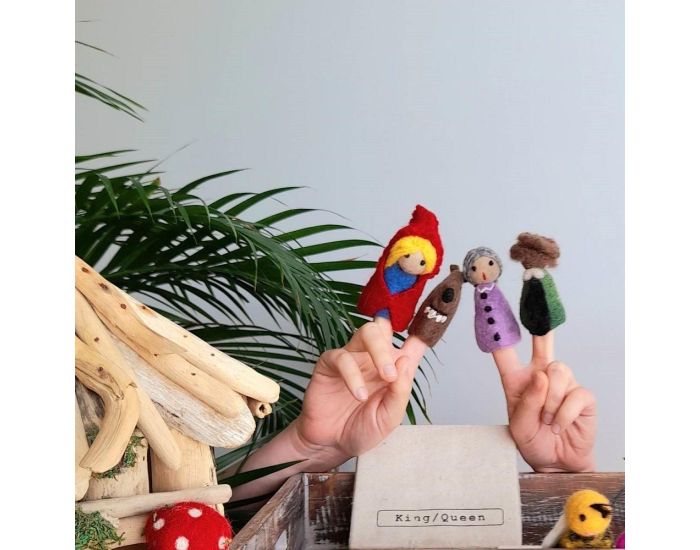 PAPOOSE TOYS Marionnettes � Doigts en Laine Feutr�e - Le Petit Chaperon Rouge - D�s 3 ans (5)