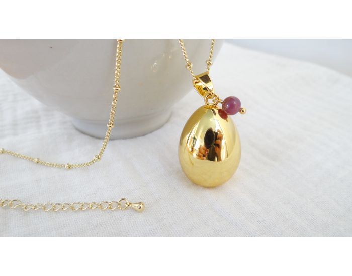 MADELEINE ET MAMAN Bola de Grossesse - Goutte Or Pierre (7)