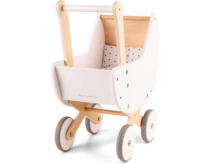 NEW CLASSIC TOYS Landau de Poup�e en Bois Blanc - D�s 3 ans (2)