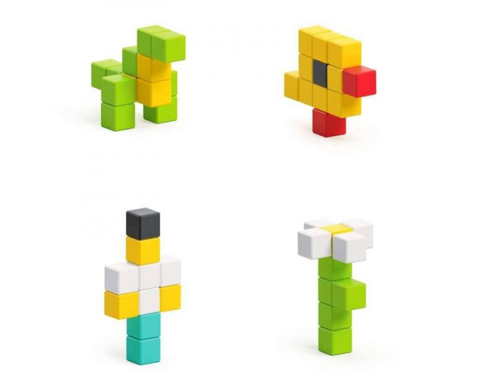 PIXIO Jeu de Construction Pixio - 50 Cubes Magntiques Colors (2)