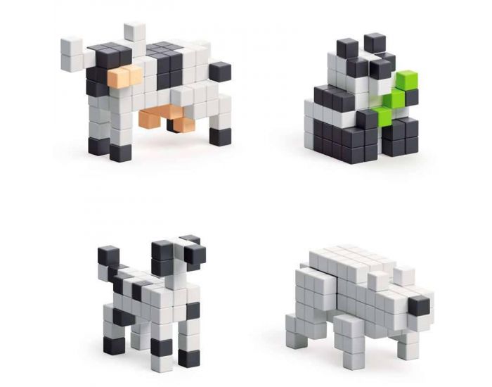PIXIO Jeu de construction - Black and White animals (2)