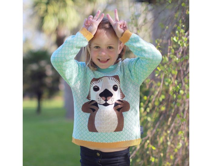 COQ EN P�TE Pull Tricot B�b� - Loutre (3)