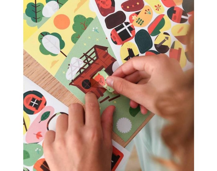 POPPIK Conte en stickers - Les 3 petits cochons - D�s 3 ans (1)