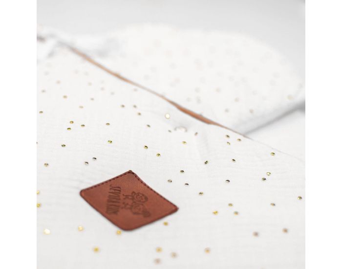 SEVIRA KIDS Gigoteuse Turbulette en Gaze de Coton - Jeanne Blanc � Pois Or (2)