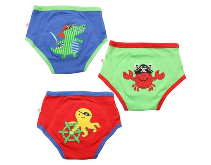 ZOOCCHINI Culottes d'Apprentissage en Coton Biologique pour gar�on - Pirates 100% coton biologique (1)