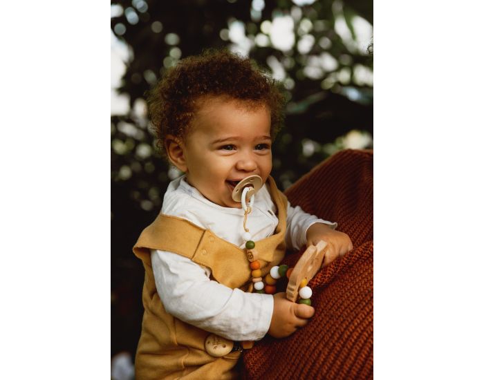 MAWEN MATERNE Attache sucette Silicone et Bois - Renard (2)