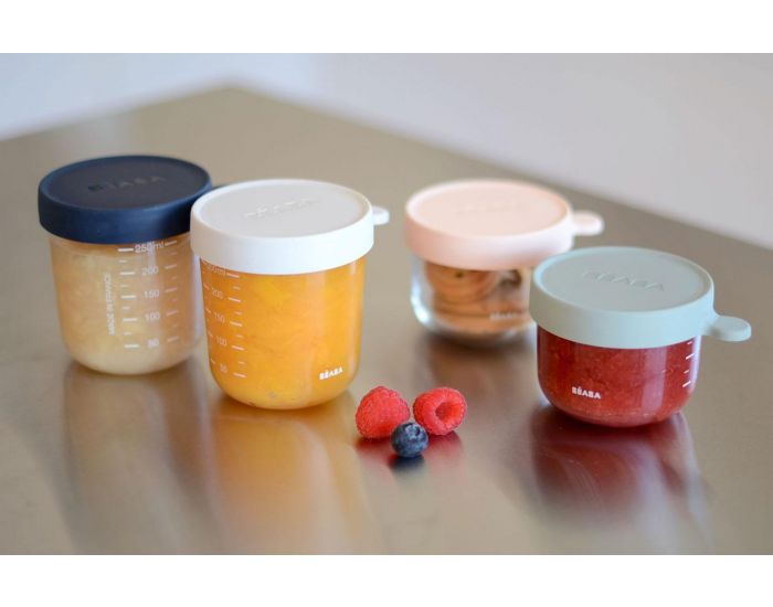 B�ABA Coffret 2 portions en verre 150 ml + 250 ml Dark Blue (1)