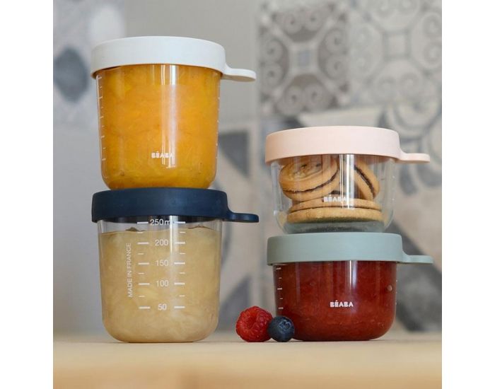 B�ABA Coffret 2 portions en verre 150 ml + 250 ml Dark Blue (2)