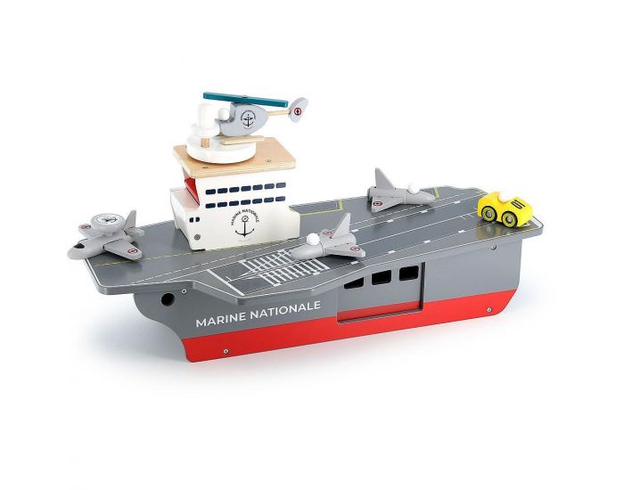 VILAC Porte-avions en Bois - Marine nationale - A partir de 3 ans (1)