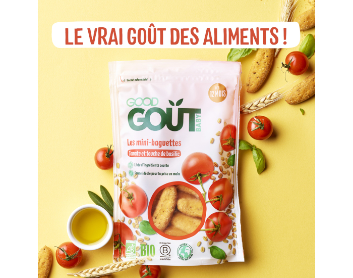 GOOD GOUT Mini-Baguettes  la Tomate - Ds 12 mois - 70g (1)