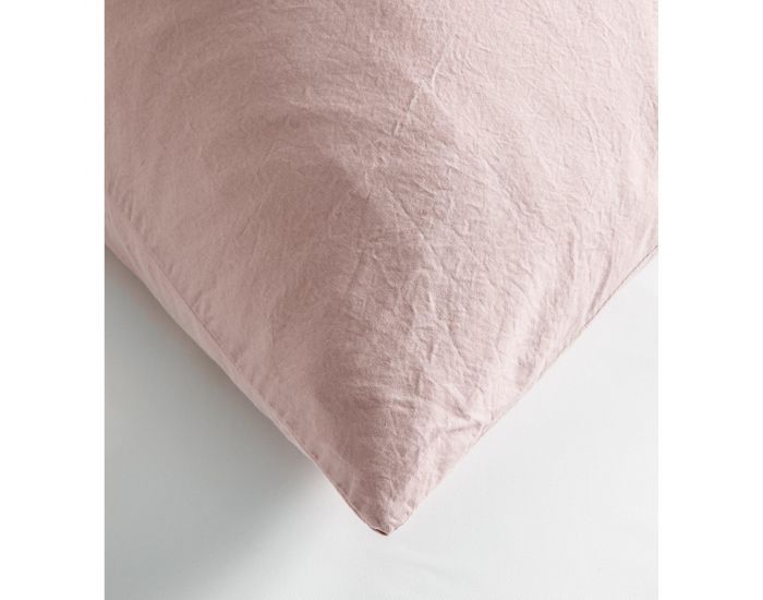 KADOLIS Taie d'Oreiller en Percale de Coton Bio Lav� - Provence (11)