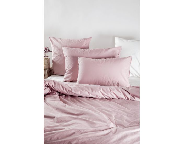 KADOLIS Taie d'Oreiller en Percale de Coton Bio Lav� - Provence (4)