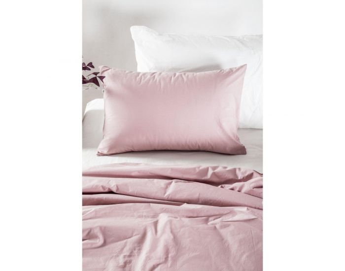 KADOLIS Taie d'Oreiller en Percale de Coton Bio Lav� - Provence (7)