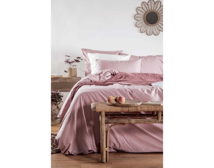 KADOLIS Taie d'Oreiller en Percale de Coton Bio Lav� - Provence (9)