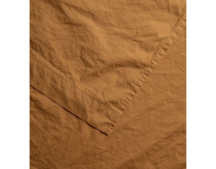 KADOLIS Drap Plat Adulte en Percale de Coton Bio Lav - Argile 240 x 300 cm (9)