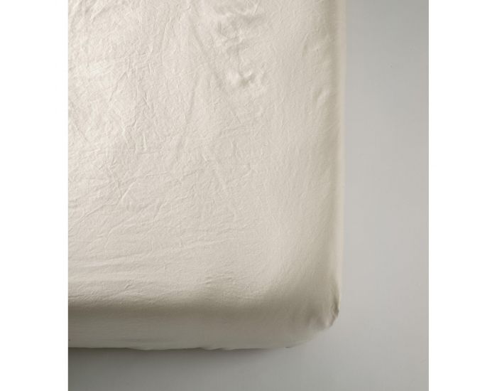 KADOLIS Drap Housse en Percale de Coton Bio Lav� Adulte - D�sert (8)