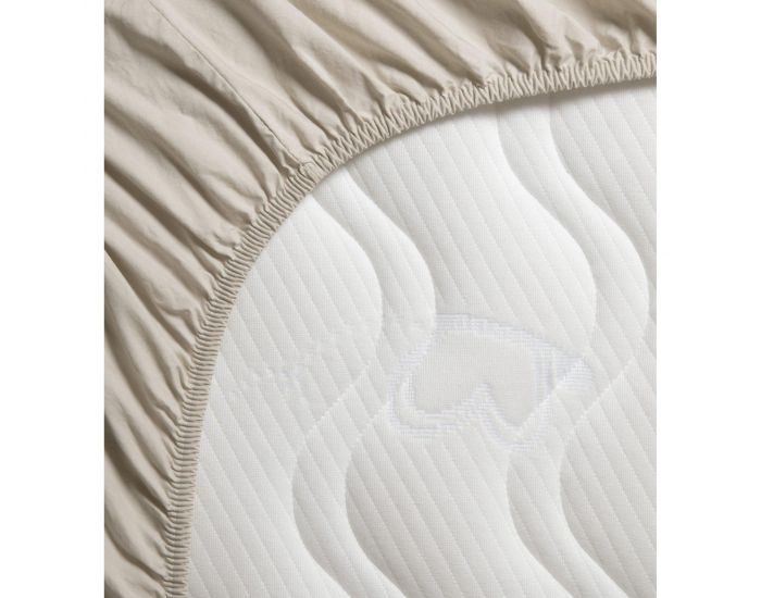 KADOLIS Drap Housse en Percale de Coton Bio Lav� Adulte - D�sert (9)