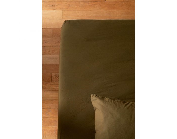 KADOLIS Drap Housse en Percale de Coton Bio Lav� Adulte - Toundra (7)