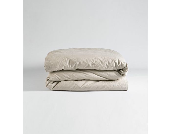 KADOLIS Housse de Couette en Percale de Coton Bio Lav� pour Lit 1 Personne - D�sert (2)