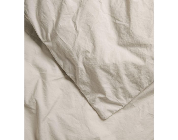 KADOLIS Housse de Couette en Percale de Coton Bio Lav� pour Lit 1 Personne - D�sert (4)