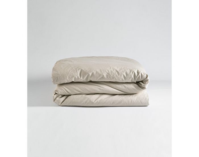 KADOLIS Housse de Couette en Percale de Coton Bio Lav� pour Lit 1 Personne - D�sert (9)