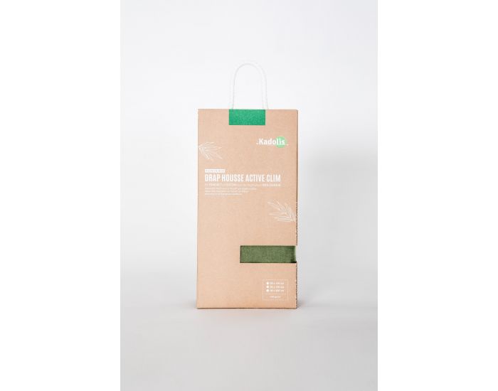 KADOLIS Drap Housse Tencel� et Coton Bio - Kaki 140 x 190 cm (5)