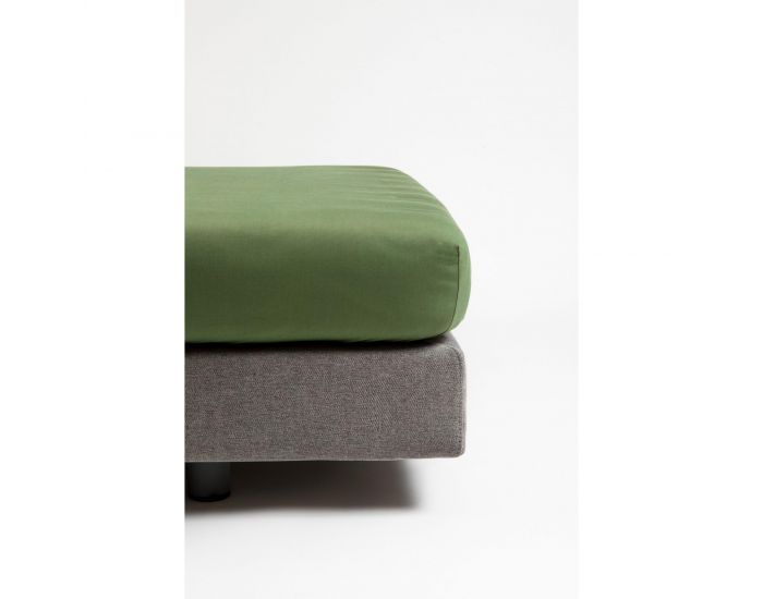 KADOLIS Drap Housse Tencel� et Coton Bio - Kaki 140 x 190 cm (10)