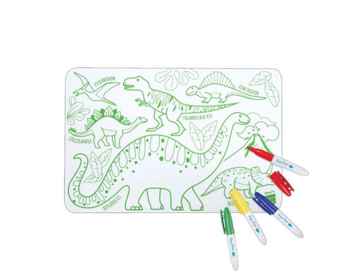SUPER PETIT Set en silicone � colorier r�versible - Mini Dino - SUPERPETIT (1)