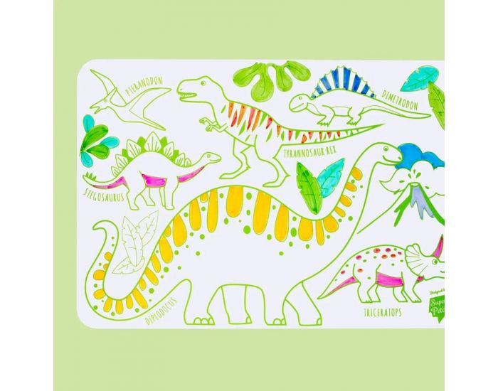 SUPER PETIT Set en silicone � colorier r�versible - Mini Dino - SUPERPETIT (4)