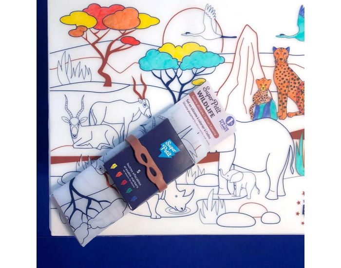 SUPER PETIT Set en silicone � colorier - Savane - SUPERPETIT (3)