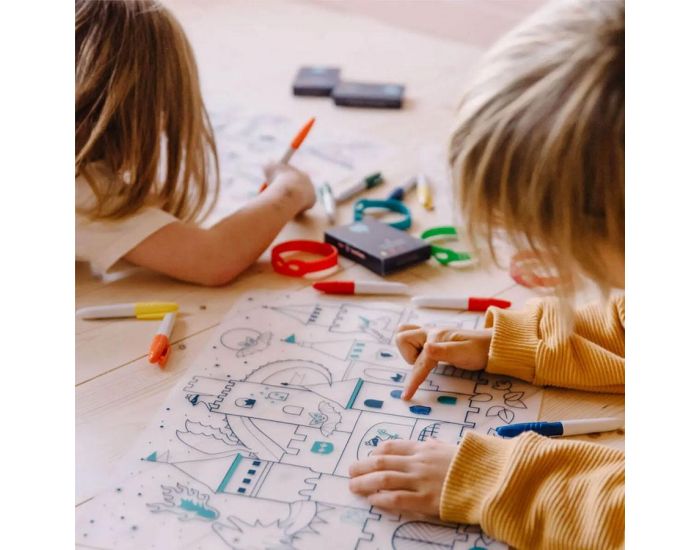 SUPER PETIT Set en silicone � colorier - Ch�teau - SUPERPETIT (2)