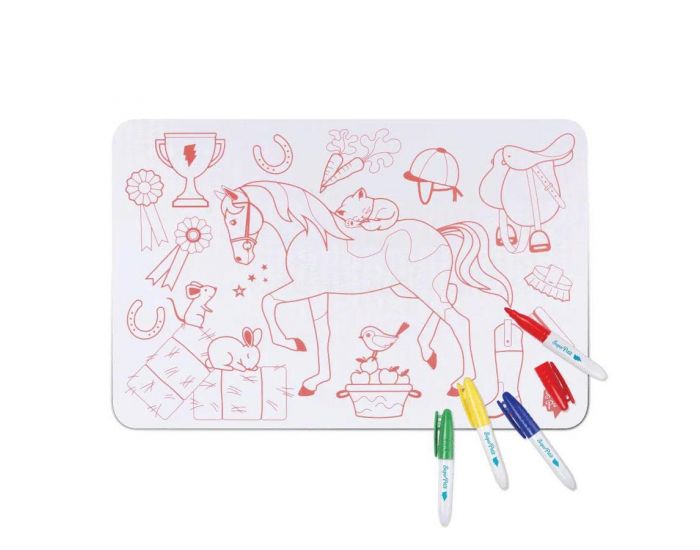 SUPER PETIT Set en silicone � colorier r�versible - Mini Poney - SUPERPETIT (3)