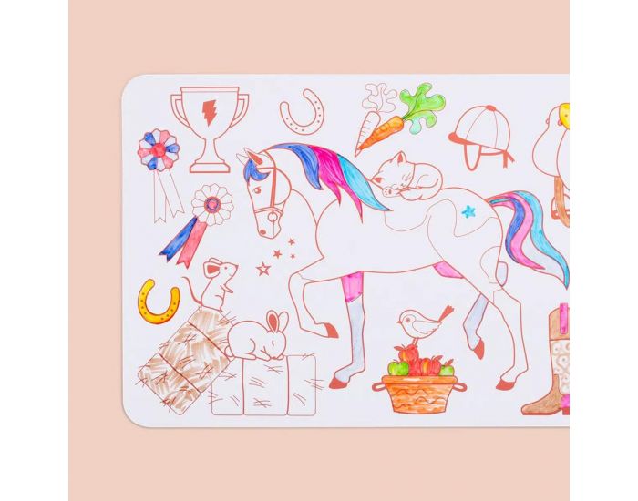 SUPER PETIT Set en silicone � colorier r�versible - Mini Poney - SUPERPETIT (4)